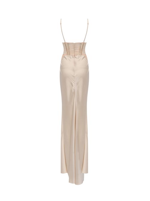 Abito Red Carpet in raso con elastici Elisabetta Franchi | ABR5362E2197